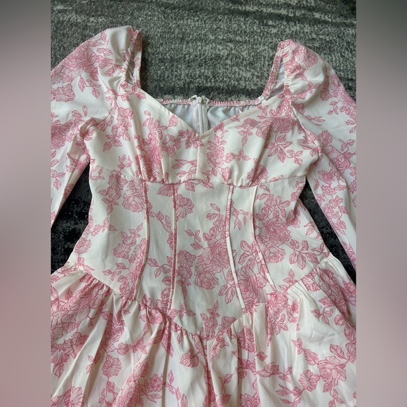 SHEIN MOD Pink Floral Corset Romper - Picture 2 of 5